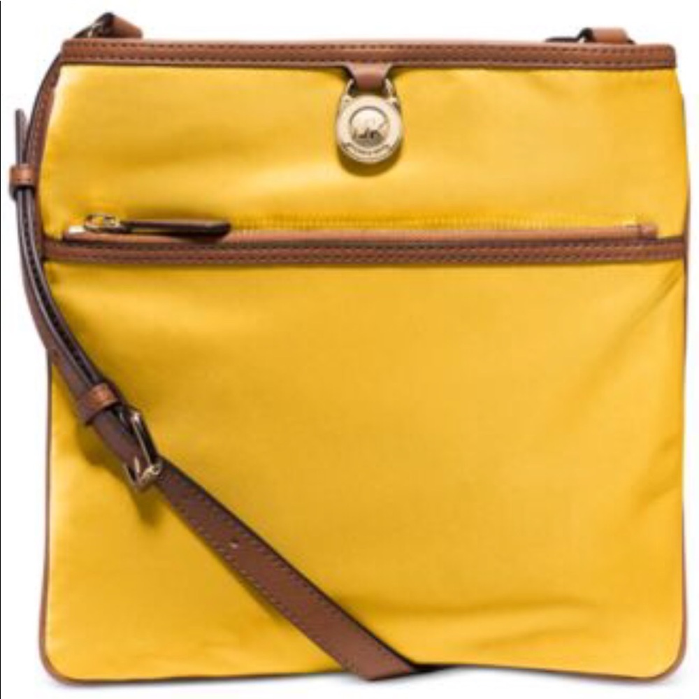 Michael Kors Mustard and Chocolate Crossbody Bag